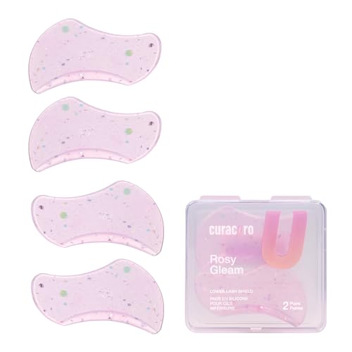 Curacoro Lower Lash Lift Shields, 4 Pcs Self-Adhesive Silicone Pads