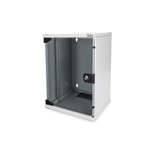 DIGITUS Netzwerk-Schrank 10-Zoll - 9HE - Wandmontage - HxBxT 464x312x300mm - Traglast 30kg - Nutztiefe 240mm - Grau