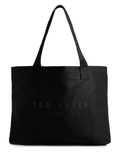 Ted Baker Lukkee Canvas Beach Bag, BAGBolsa de Playa para Hombre, Black, Talla única