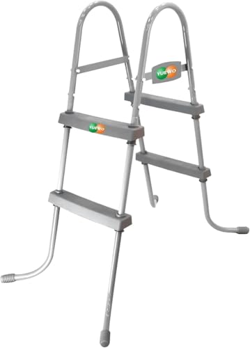 Escalera para piscina 2 pasos con marco de acero miniatura 1