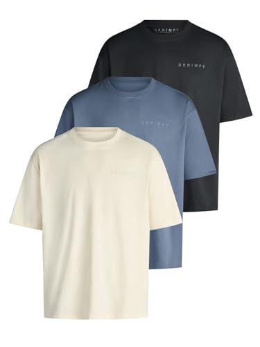 T-shirt d'été pour homme DENIMFY lot de 3 manches courtes