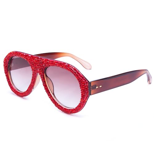 ICARA Round punk Rhinestones Sunglasses Women Luxury Vintage Sun Glasses For Ladies Diamonds Eyewear UV4003