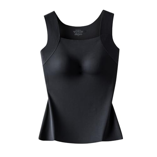 Tank Tops with Built in Bras for Older Women Wide Strap Sleeveless Camisole - image 7