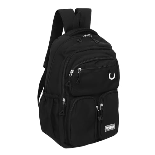 Mochila de viaje ligera Toyvian negra que alivia el dolor de espalda al caminar