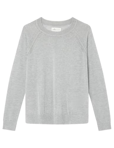 Springfield Jersey viscoso de lúrex con Cuello Redondo, Gris Oscuro, M para Mujer