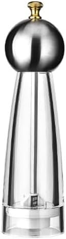 Salt and pepper grinder set, Manual Stainless Steel Core Seasoning Bottle Jar, Suitable for Home Kitchen, Restaurant, Outdoor Gathering Pepper or Salt Grinder(B,Medium)