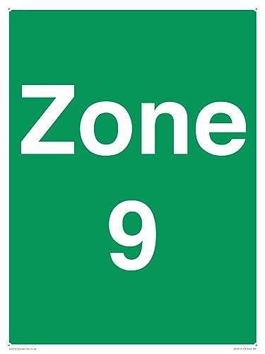 Panneau Zone 9 A3P dimensions 300 x 400 mm pour éviter les erreurs d'accès