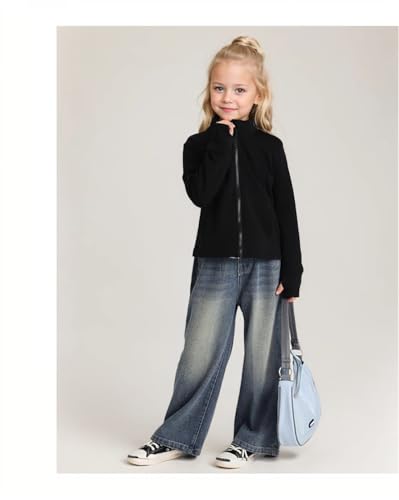 Girls Zip Up Casual Jacket Long Sleeve Shirts Athletic Girls Jacket Coats2