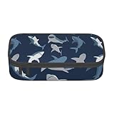 Photo Gallery guolgp astuccio spazioso con stampa di squalo oceano, elegante e capiente, per penne e articoli scolastici e viaggi, nero , taglia unica Photo Gallery guolgp astuccio spazioso con stampa di squalo oceano, elegante e capiente, per penne e articoli scolastici e viaggi, nero , taglia unica