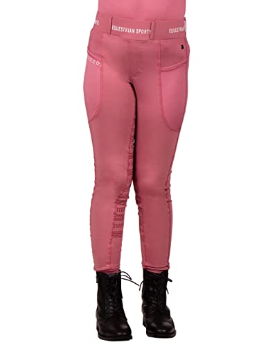 Pantalon d'équitation junior QHP Jady rose pour enfant passionné