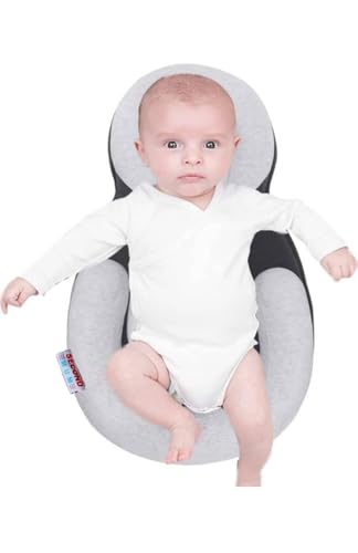 Image of SECOND MUM Soft & Cozy Bed Portable Adjustable Ergonomic Support with Ultra Soft & Breathable Cover (Grey)