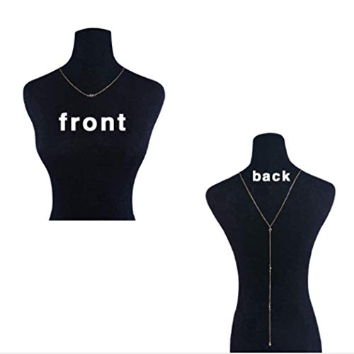 Artmiss Wedding Bridal Backdrop Necklace Crystal Back Necklace Gold Jewelry for Women3