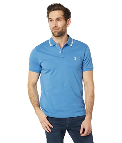 Polo Slim Fit U.S. Polo Assn. homme vêtement mode chic haut interlock bleu vif taille XL