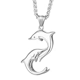 Pendentif dauphin : cette élégante chaîne à maillons de clavicule est un cadeau idéal pour vos amis, votre famille ou vous-même
