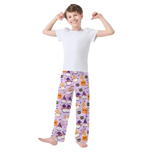 Gnome and Candy Boys Long Pants Soft Trousers Elastic Waist Kids Lounge Bottoms with Pockets S-XL2