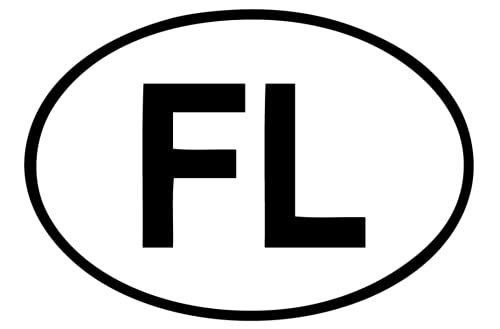 SAFIRMES 2X Autocollant Sticker Drapeau Oval Code Pays Voiture Moto FL Fürstentum Liechtenstein