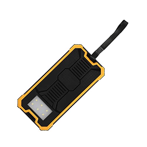 Generic 20000mAh Solar Fast Charging Dual USB Portable Power Bank Case Kit for Outdoor Travelers Sport Enthusiasts (Yellow)
