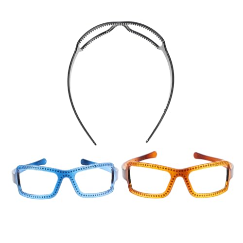 BAZEITFLOW 3pcs Female Glasses Headwear Oxford Fabric Hairbands Hair Fixing Tool for Face Washing Women Hair Accessories Black Blue Dark Brown