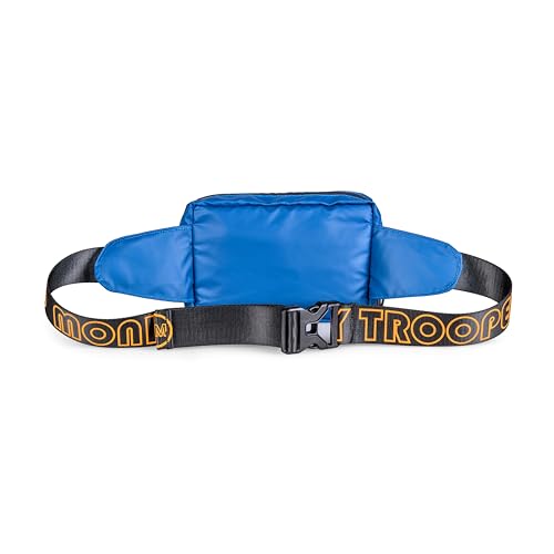 Image of Monkey Troopers Webby Waist Bag, Crossbody, Chest Bag for Men Women Girls Boys, Lightweight, Durable, Travel, Hikking, Casual, Dailyuse, Water Resistant (Blue)