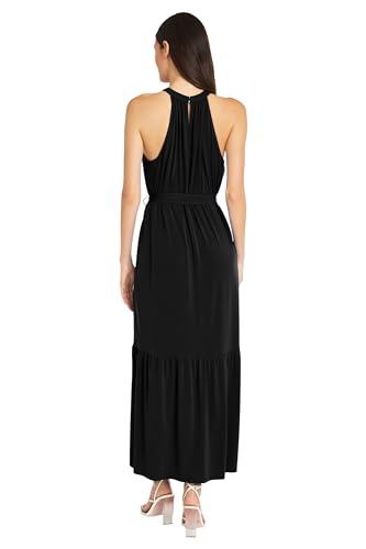 Maggy London Casual Sleeveless, Waist Tie, Maxi Unlined Halter Dresses for Women3