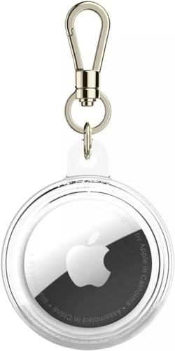 Image of kate spade new york AirTag Holder with Gold Ring Clip - City Leopard | Stylish, Anti-Scratch, and Protective Case for Apple AirTag - Attaches Securely to Bags, Luggage, Keys, Purse, Totes & More