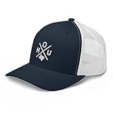 Retro Houston Trucker Hat Mesh HOU Cross Trucker Cap Navy/White