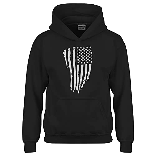 Indica Plateau American Flag Vertical Youth Unisex Hoodie
