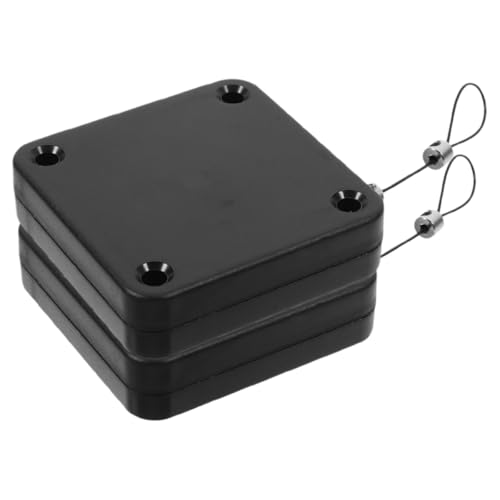 KALLORY 2pcs Automatic Storm Sensor Door Closer with Iron Pull Cord, Wall Mounted Sliding Door Closer for Office and Home Use, Silent Black 500g Tool-Free Installation