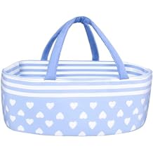 Aori Reborn Baby Dolls Bassinet - Baby Doll Carrier Bed Soft Doll Carrier Accessories with Handle for 17-22 inches Newborn Girls Blue