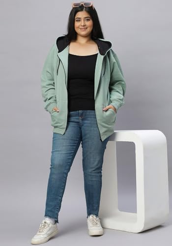 Image of Wear Your Opinion Women's Plus Size Fleece Zipper Hoodie Jacket