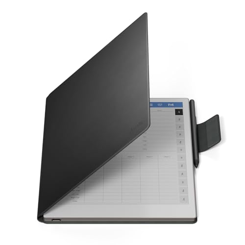 Ayotu Case for Remarkable Paper Pro, Premium PU Leather Book Folio with Pen-Buckle, Smart Magnetic Cover for Remarkable Paper Pro 11.8" Color Tablet Only, Bundle with Premium Membership (Black)