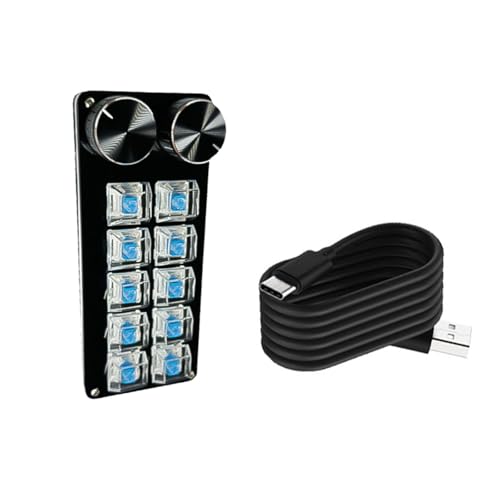 Clavier macro avec boutons rotatifs pour programmer des commandes complexes