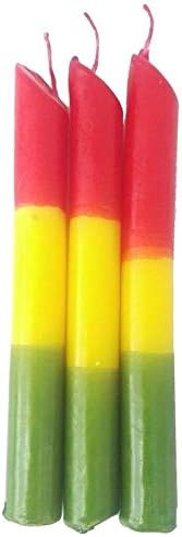 Candlestock Hand-Dipped Rasta Drip Candle 50 Pack