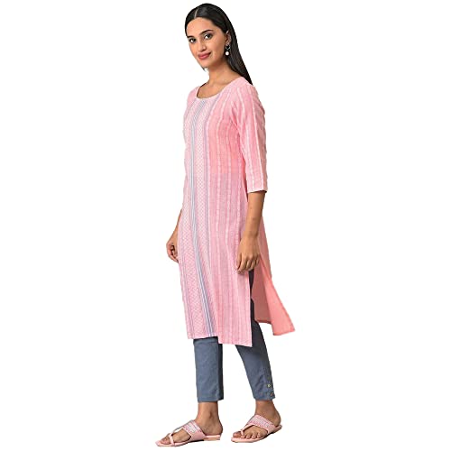 Image of Aurelia Women's Cotton Regular Fit Casual Kurta