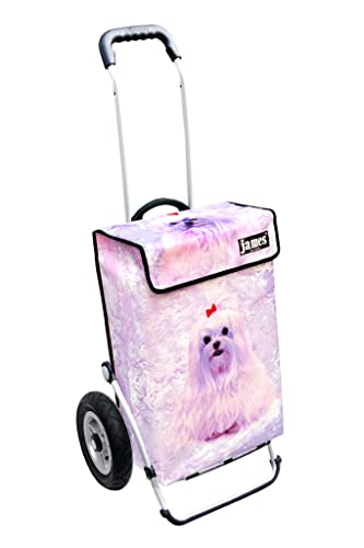 James® Einkaufswagen Design Coco, moderner Einkaufstrolley, bunter Lifestyle Trolly, Rollkoffer für Shopping, bis 50kg…