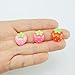 SaktopDeco 90 PCS Resin Strawberry with No Holes Flat Back Strawberry Resin Charms Bulk Embellishments for Crafts Accessories
