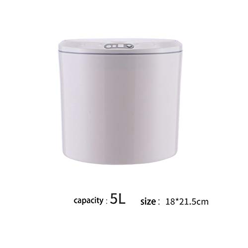 3/5L Smart Trash Can Car Garbage Automatic Sensor Lid Electric with Cover Wastebasket Home Kitchen Living Room Organizer Storage(E,5L) image 5