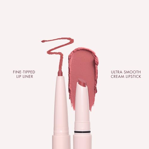 Image of Wander Beauty Lipsetter Dual Cream Lipstick + Lip Liner - Barcelona Blush - Ultra-Smooth, Hydrating Lipstick and Lip Liner with a Soft Matte Finish - Made with Squalane & Peptides (1 Count)