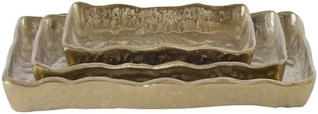 Universal Lighting and Decor Uttermost Artisan Antique Gold Decorative Trays Set of 3