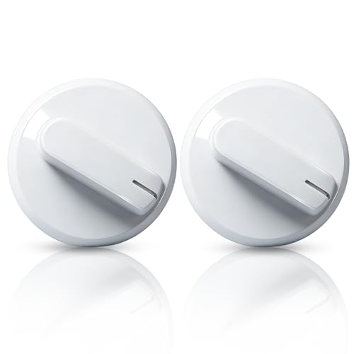 2 PCS WE03X25285 Dryer Timer Control Knobs Assembly Compatible with GE Hotpoint Dryer Replacement for PS11763058 and AP6032623 White