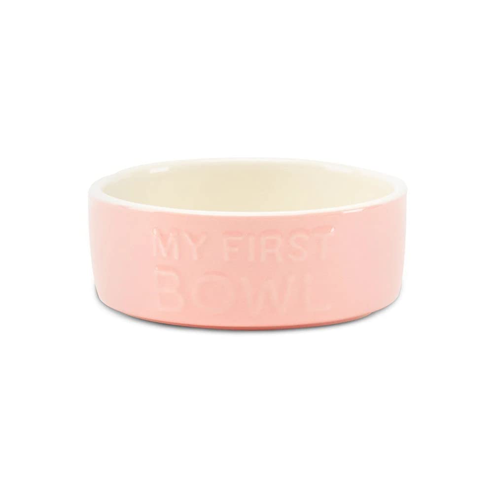 Scruffs My First Bowl Small Stoneware Pet Food Bowl 13 cm x 13 cm x 5 cm Pink
