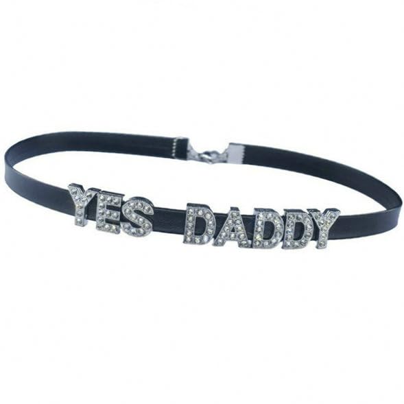 3Pcs Pink CUM+Black YES DADDY+DADDY'S Chokers Necklace,Sexy DDLG Collars For Women,Cute Dad Lingerie Choker Jewelry For Lover Honey Princess Hotwife Mathching Adult Cosplay Fun Game Outfits4