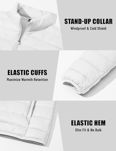 MAGNIVIT Men's Puffer Jackets Lightweight Warm Winter Coat Water-Repellent Windbreaker Insulated Quilted Packable Jacket