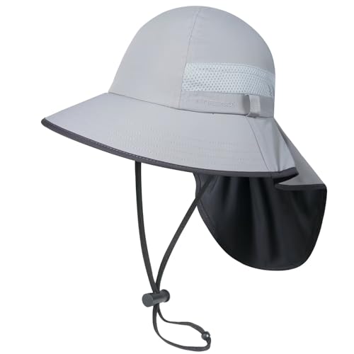 GADIEMKENSD Kids Sun Hat with Neck Flap UPF 50+ Wide Brim Play Hat Ultra-Light