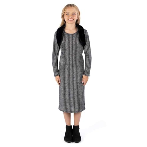 Speechless Girls' Sleeveless Midi Dress and Shrug