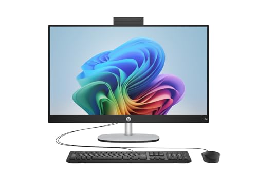 Image of HP 27 AI PC All-in-One 27 inch Touchscreen IPS FHD Display (AMD Ryzen AI 7 350, 32GB DDR5, 8TB PCIe SSD, AMD Radeon, WiFi 6, Webcam, Bluetooth 5.4, Win 11 Home) w /USB-C Dock
