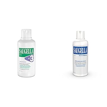 Saugella Acti3 tripla protezione con Timo e Zinco per azione protettiva da fastidi intimi 500ml & Dermoliquido, Detergente Per L'Igiene Intima Quotidiana a base di Salvia Officinalis