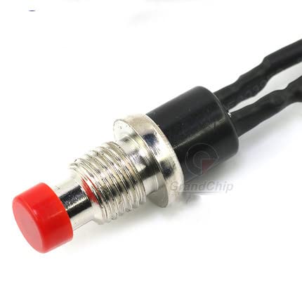 Interrupteur bouton-poussoir PBS-110 mini format 7mm sans verrouillage fil 20cm