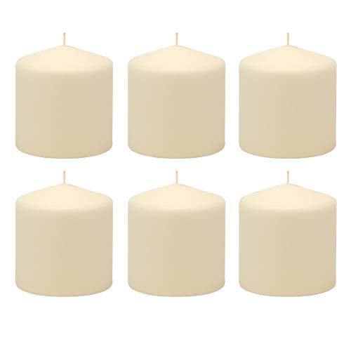 Stonebriar 18 Hour Long Burning Unscented Pillar Candles, 3×3, Ivory