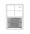 Shed Windows 14" X 21" White Flush Mount, Playhouse Windows, Chicken Coop Windows